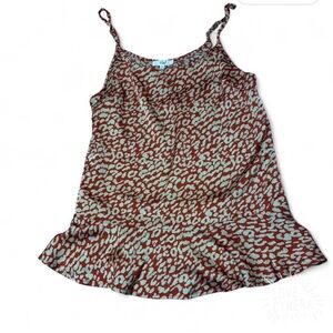 Easel Brown and Cream Patterned Camisole
